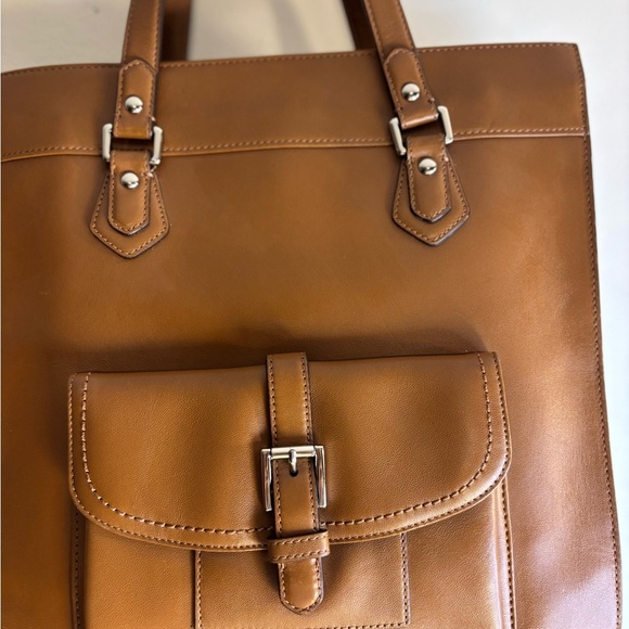 Coach Cognac Leather Charlie Tote Bag - Picture 5 of 16